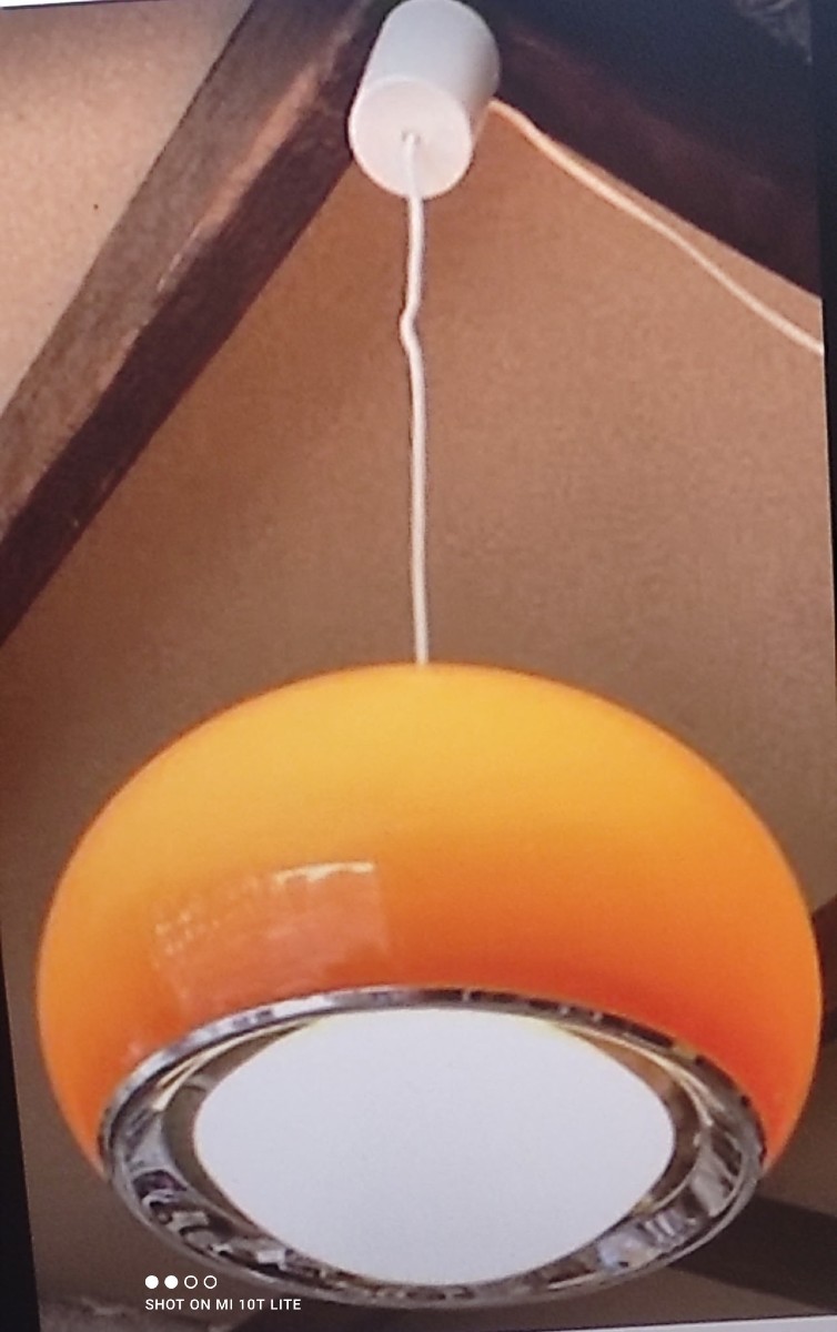 Vintage 1970 Bud Model Pendant Light By Harvey Guzzini-photo-3