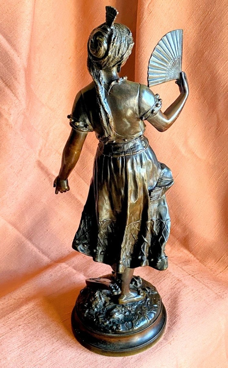 Charles Anfrie Bronze Sculpture 19th Century Spanish Dancer-photo-4