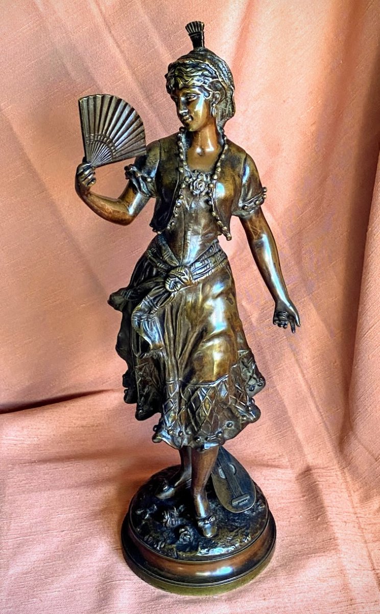 Charles Anfrie Bronze Sculpture 19th Century Spanish Dancer