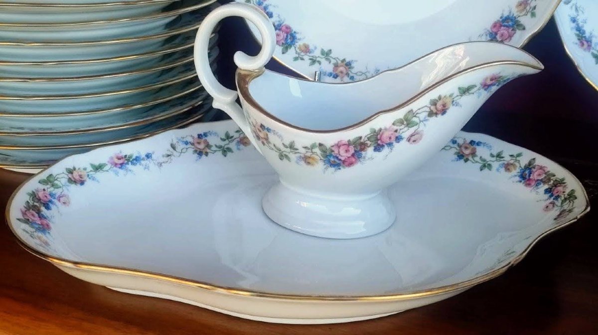 Limoges  Chastagner  Service  Vaisselle  Floral  42  Pièces-photo-2
