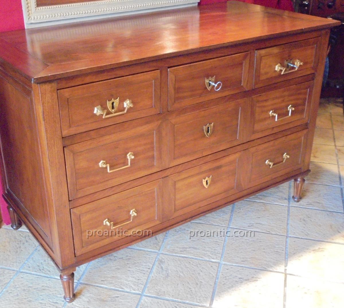 Commode acajou XVIII ème Louis XVI-photo-2