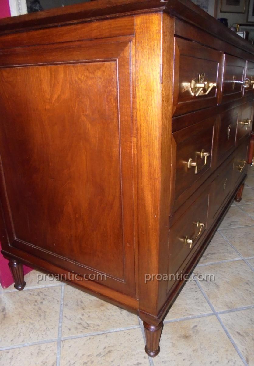 Commode acajou XVIII ème Louis XVI-photo-4