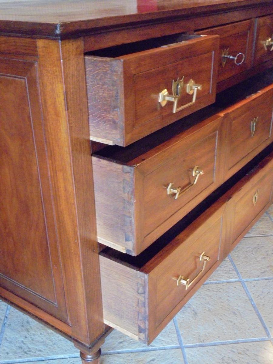 Commode acajou XVIII ème Louis XVI-photo-4