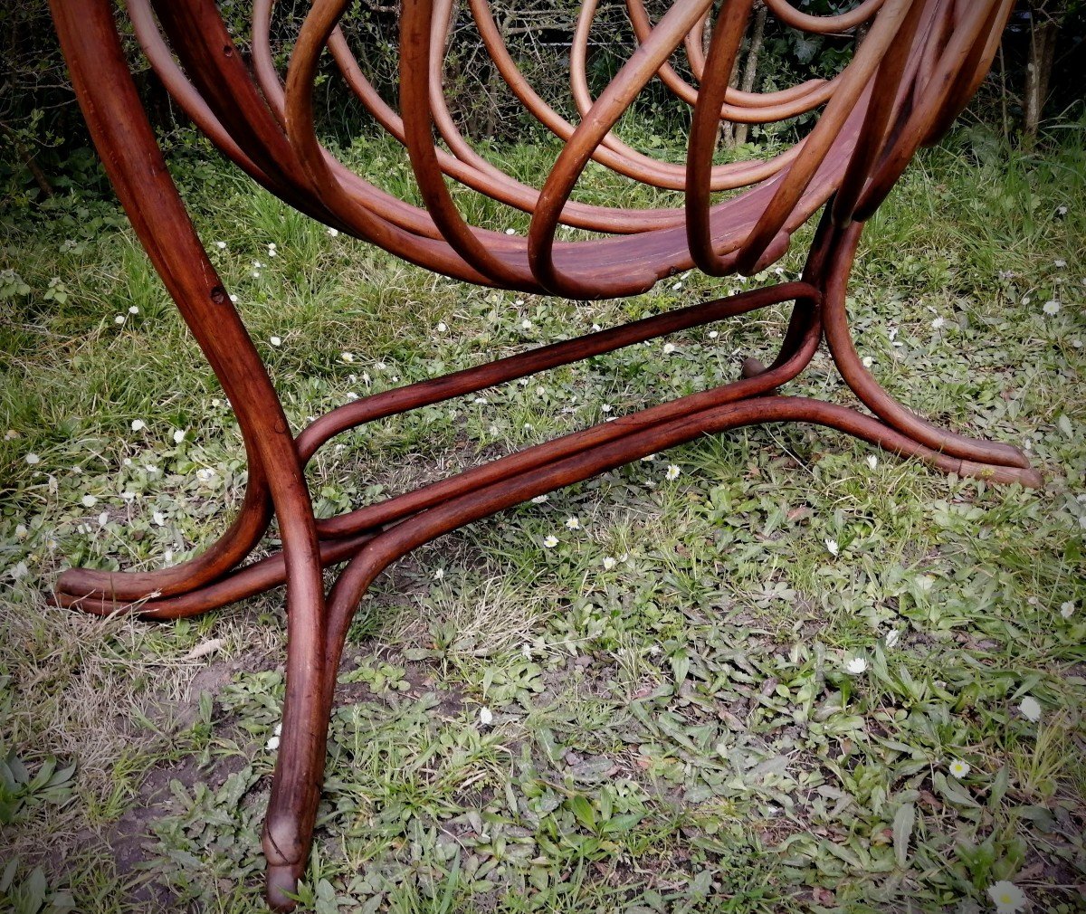 Berceau  Bois  Courbé  Art  Nouveau  1900 attribué à Thonet -photo-5