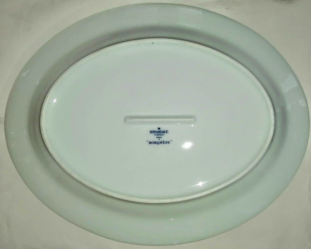 Bernardaud Porcelain 1 Oval Dishes Borghese Decor-photo-3