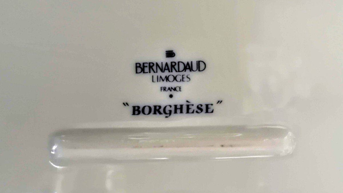 Bernardaud Porcelain 2 Oval Dishes Borghese Decor-photo-4