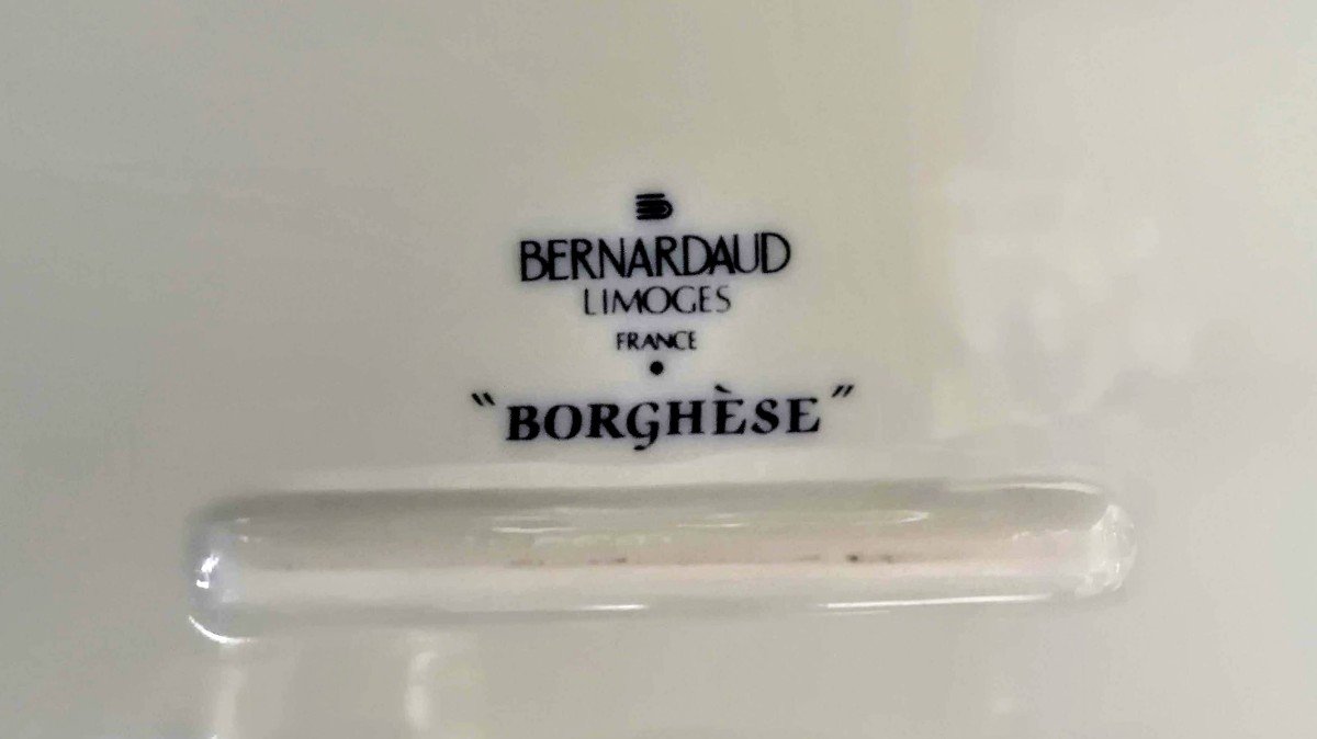 Bernardaud Porcelain 1 Oval Dishes Borghese Decor-photo-2