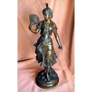 Charles Anfrie Bronze Sculpture 19th Century Spanish Dancer