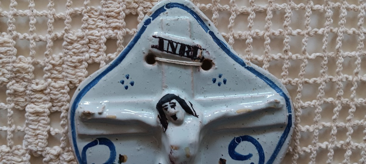 18th Century Earthenware Holy Water Font From Lunéville-photo-3