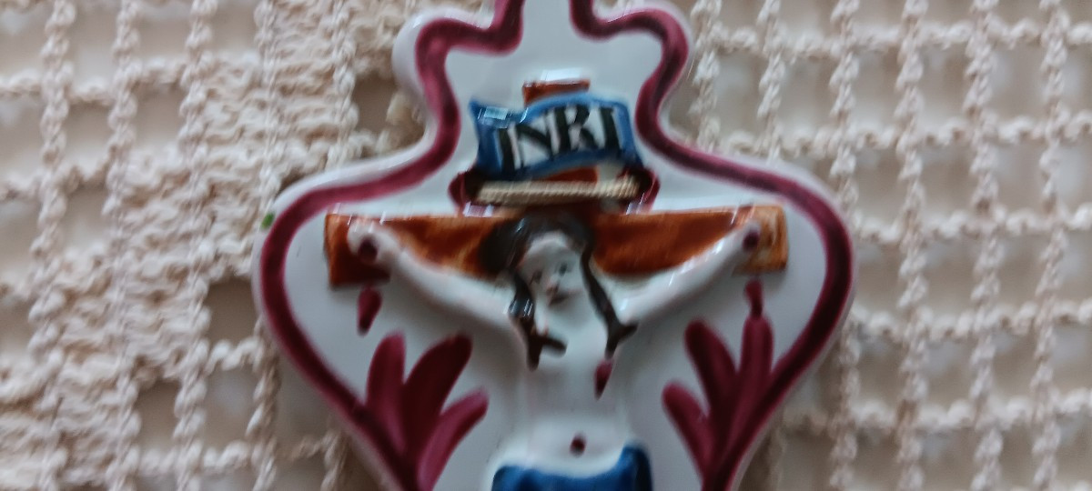 19th Century Earthenware Holy Water Font Of St. Clement-photo-2