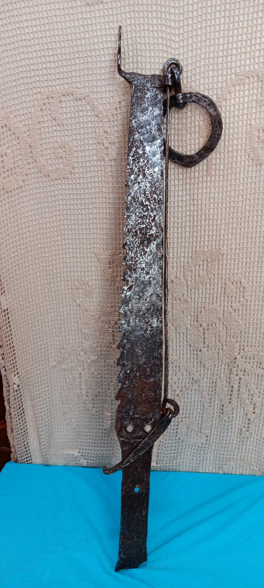 Crémaillère d'Atre Fer Forgé - XVII Siècle-photo-4