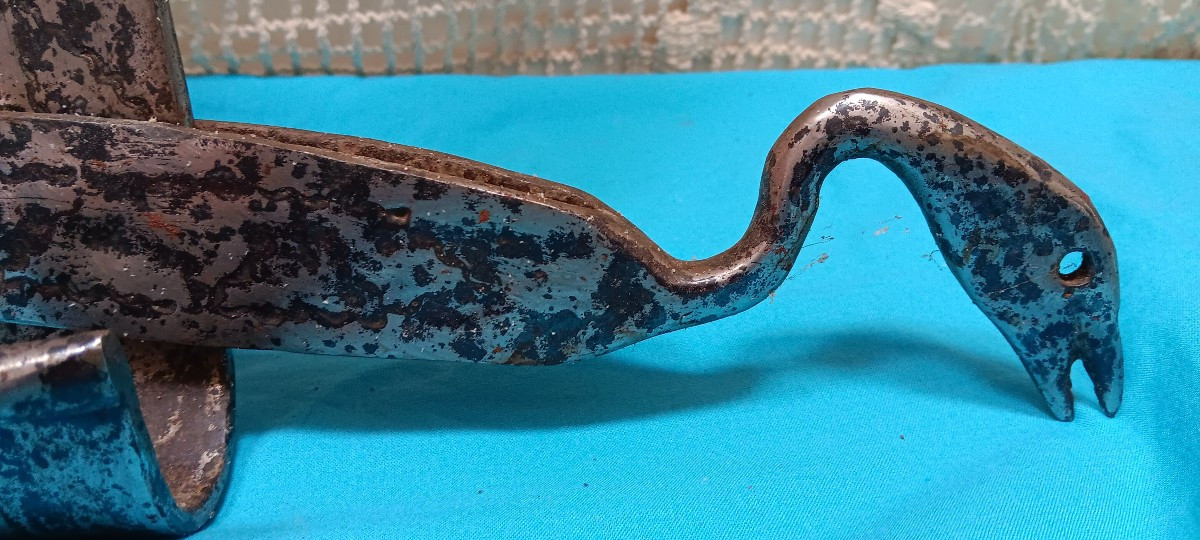 Crémaillère d'Atre Zoomorphe Fer Forgé - XVIII Siècle-photo-4