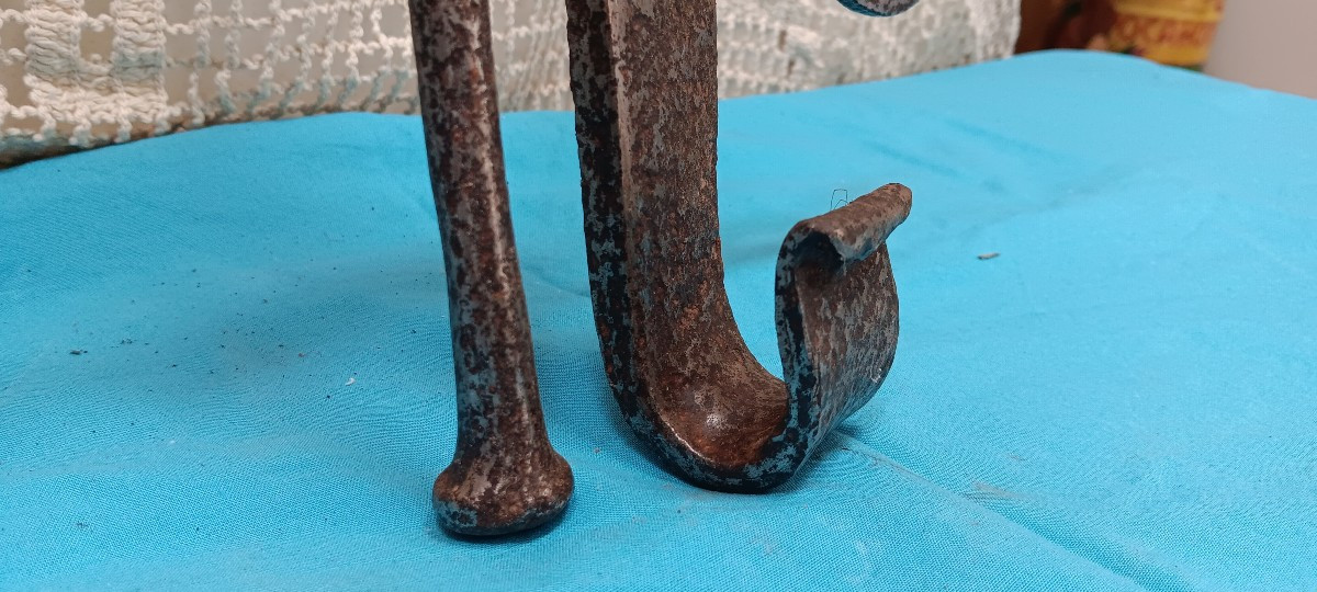 Hearth Rack Dated 1681 Wrought Iron - 17th Century-photo-2