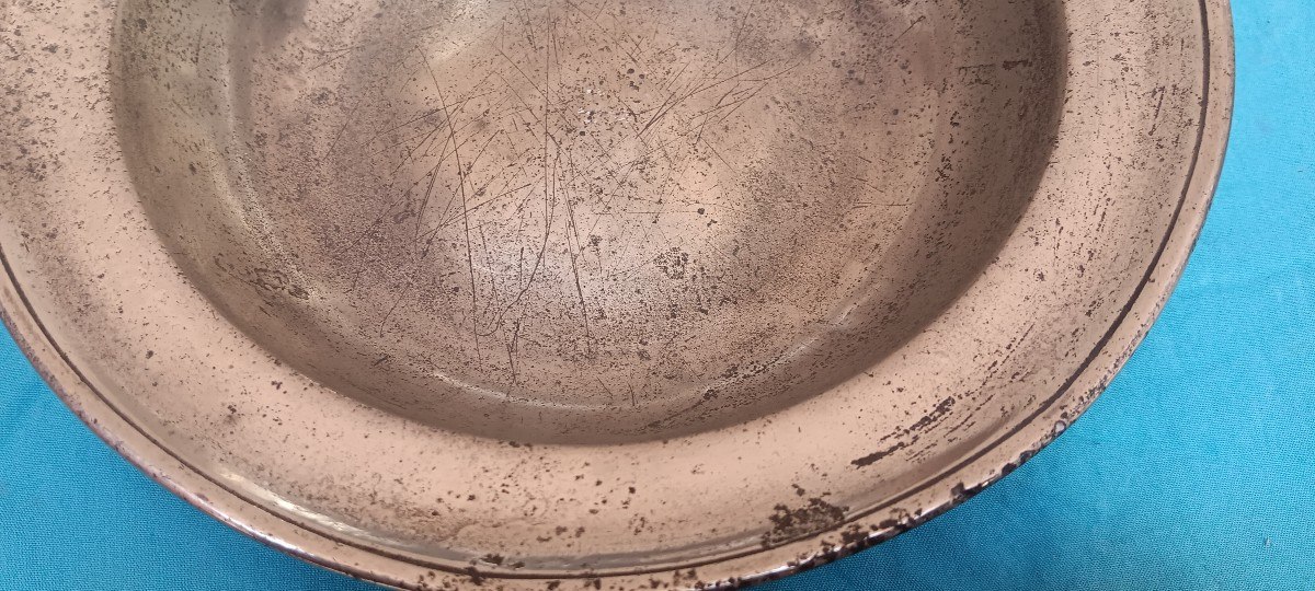 Plat Creux étain Alsacien - Allemand-photo-2