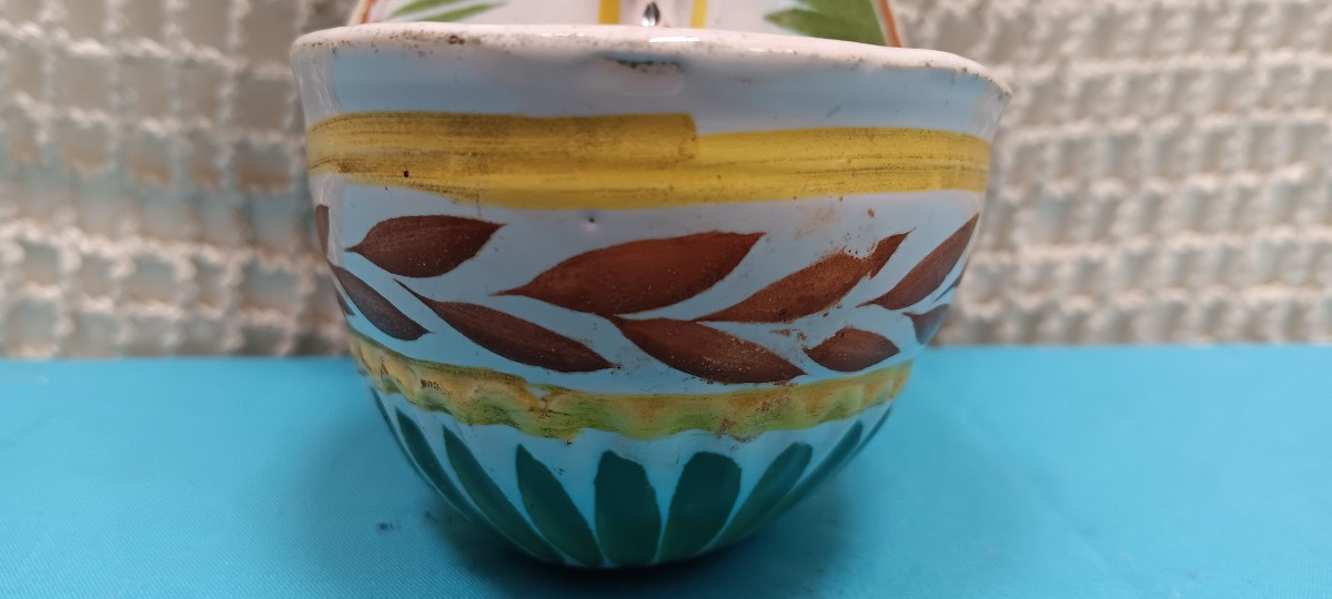 Holy Water Font From The Islettes Faience-photo-4