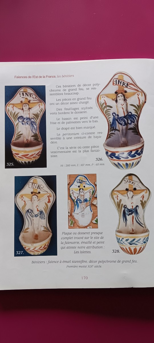 Holy Water Font From The Islettes Faience-photo-3
