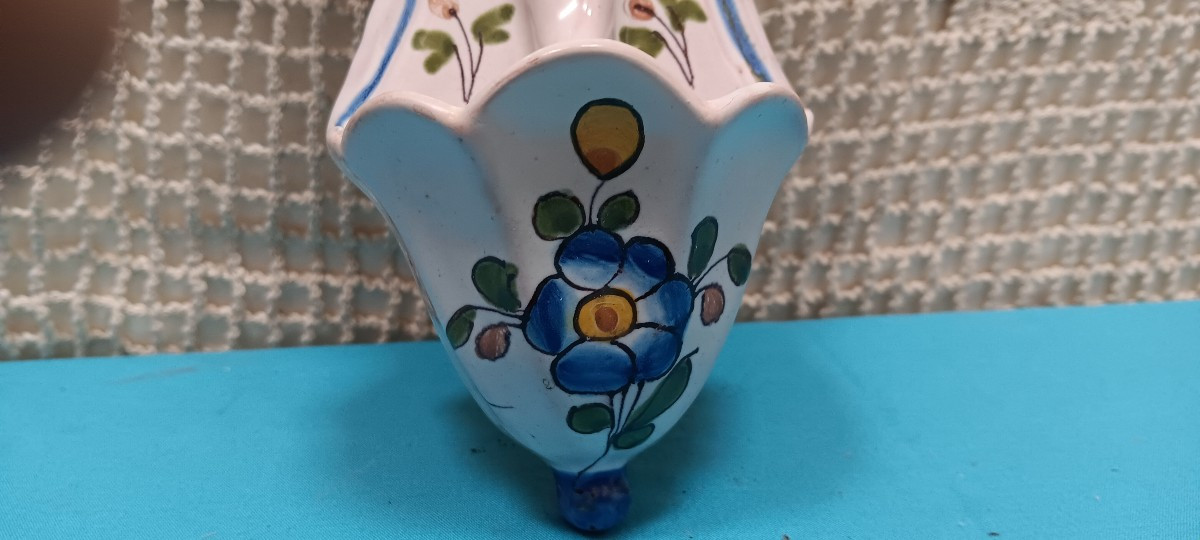 Benitier Faience From Lunéville - 18th Century-photo-4