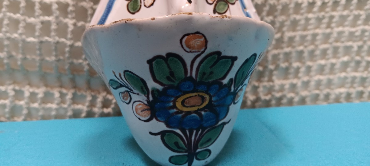 Benitier Faience From Lunéville - 18th Century-photo-4