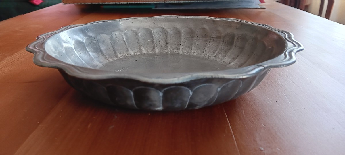 18th Century Pewter Hollow Dish From Mulhouse-photo-2