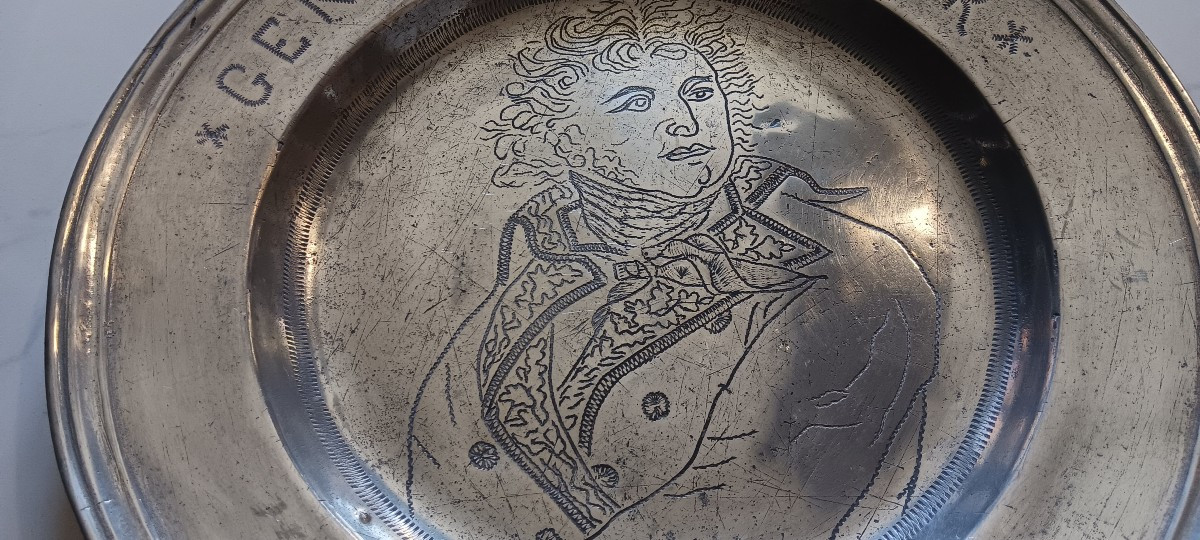 18th Century Pewter Plate From Strasbourg-photo-1