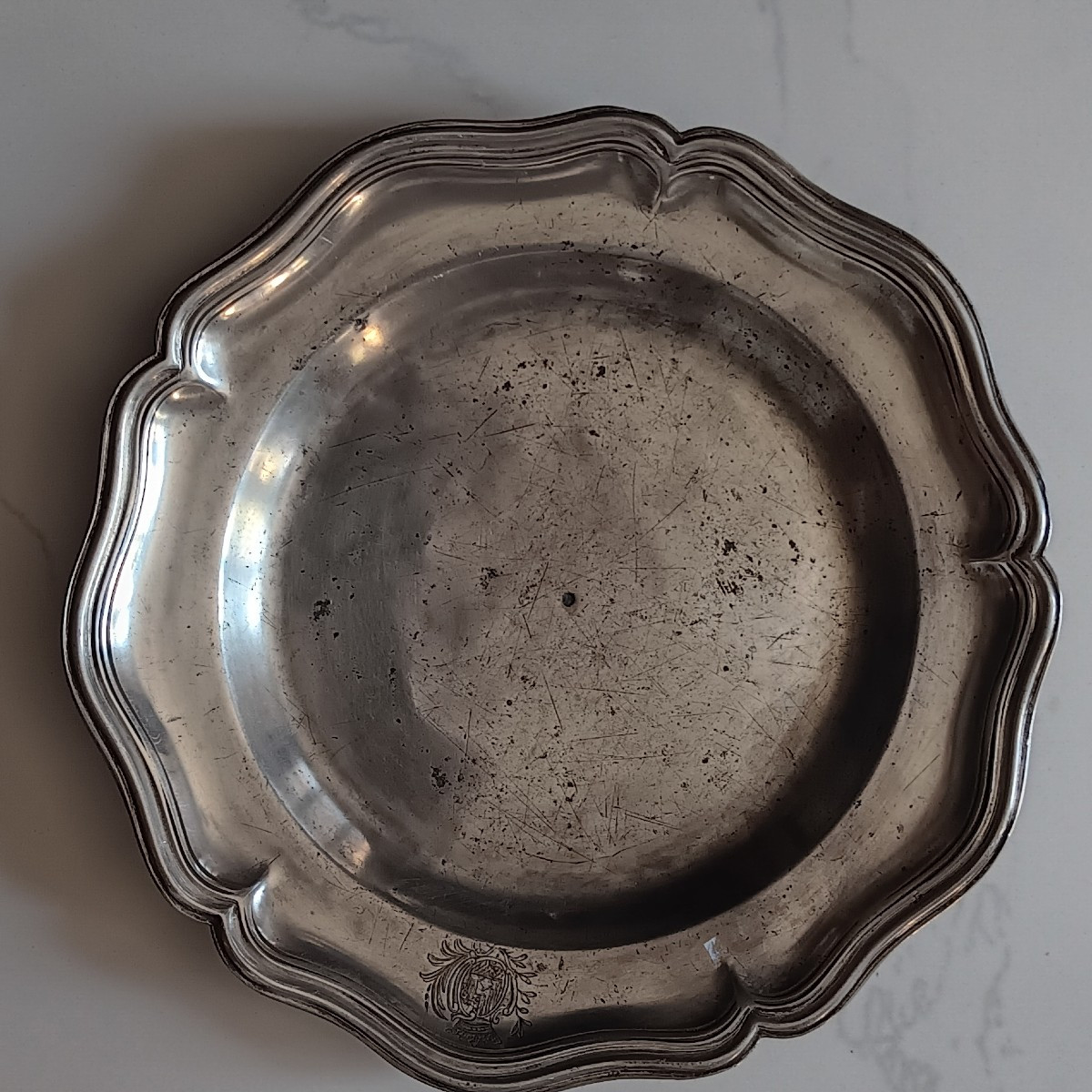 Pewter Plate From Paris, 18th Century
