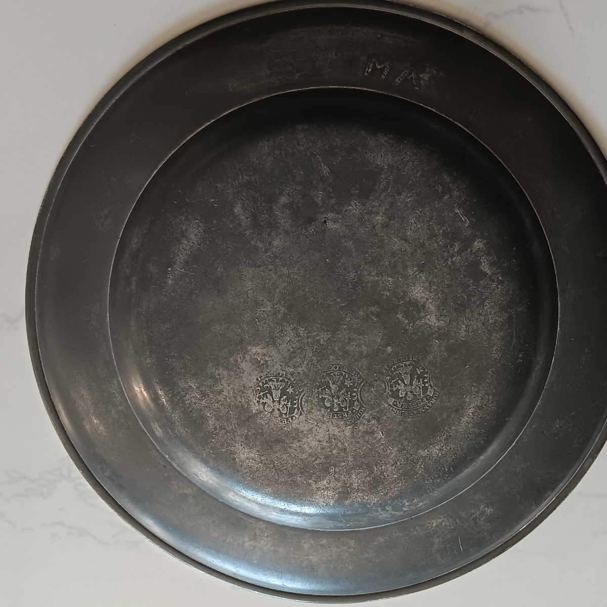 18th Century German Pewter Dish-photo-2