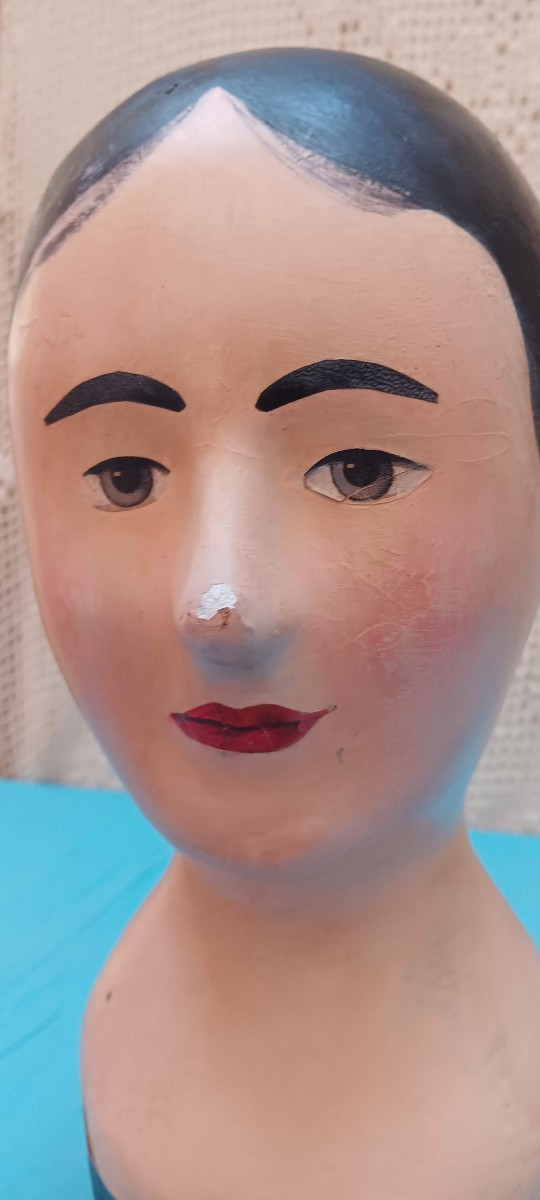 Marotte Danjard XIX Siècle En Papier Maché-photo-6