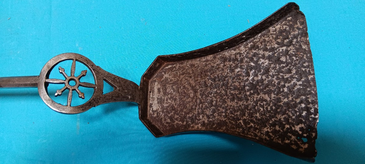 Pelle d'atre  fer forgé XIX siècle-photo-3