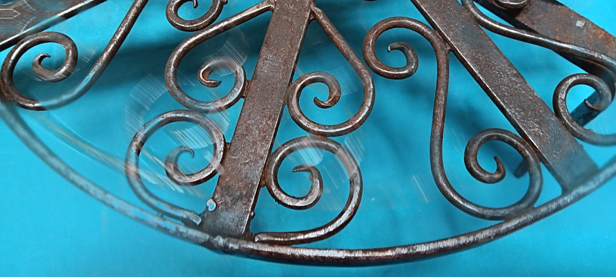 Wrought Iron Grill, Late 19th - Early 20th Century-photo-2