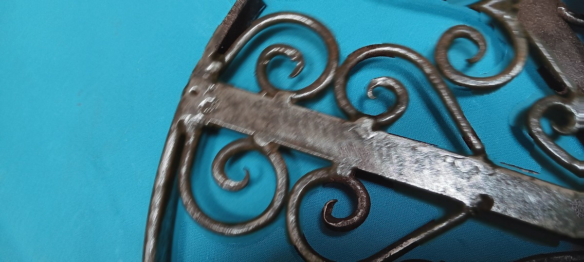 Wrought Iron Grill, Late 19th - Early 20th Century-photo-3