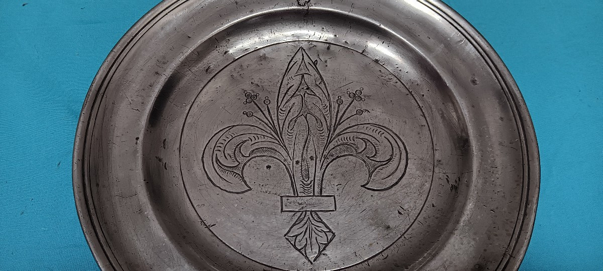 Assiette étain Lorraine - XVIII siècle-photo-4
