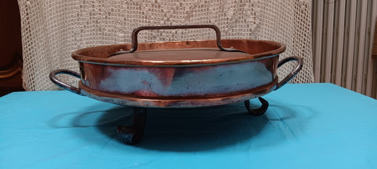 Copper Pie Dish, Late 18th - Early 19th Century-photo-2