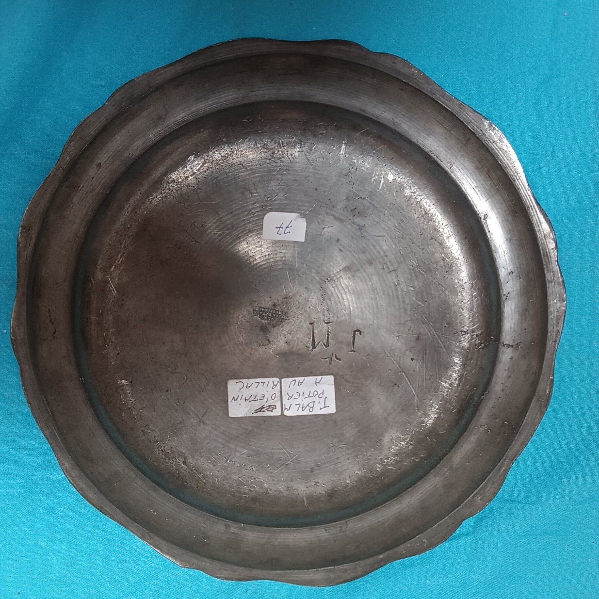 Aurillac Pewter Plate - Late 18th - Early 19th Century-photo-2