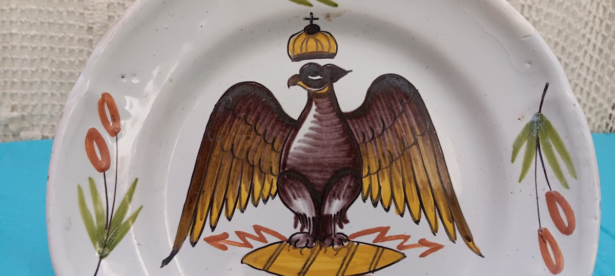 Epinal Earthenware Imperial Eagle - Early 19th Century.-photo-3