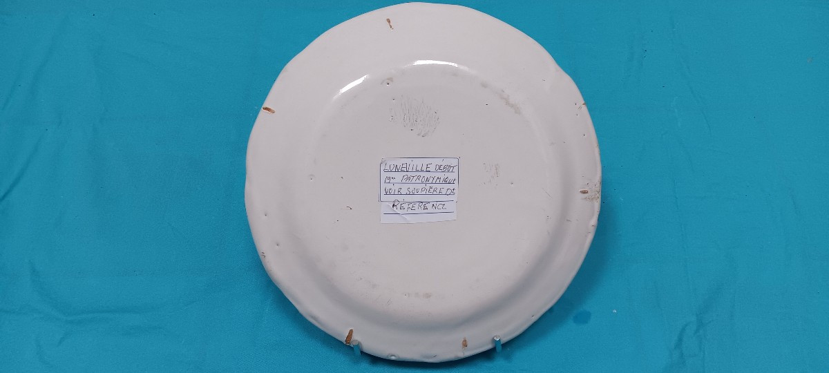 Assiette patronymique de Lunéville - Début XIX siècle.-photo-2