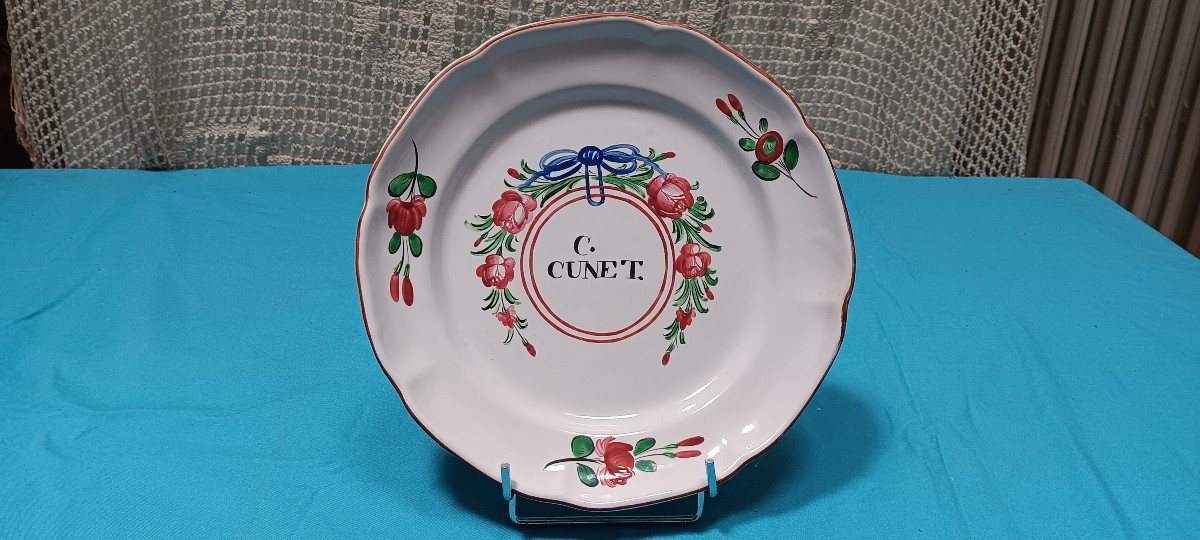 Assiette patronymique de Saint Clément - Début XIX siècle.