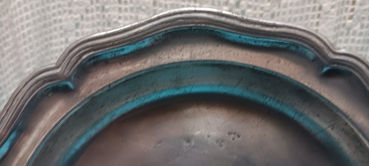 Pewter Soup Plate - Late 18th, Early 19th Century-photo-3