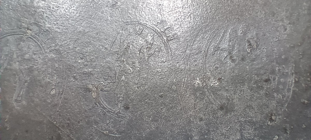 Pewter Plate By Jj. Isenheim (strasbourg) - Late 18th Century.-photo-1