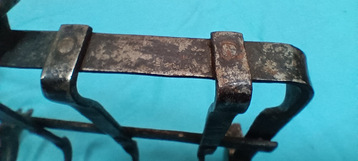 Grille pain fer forgé fin XVIII - Début XIX siècle-photo-4