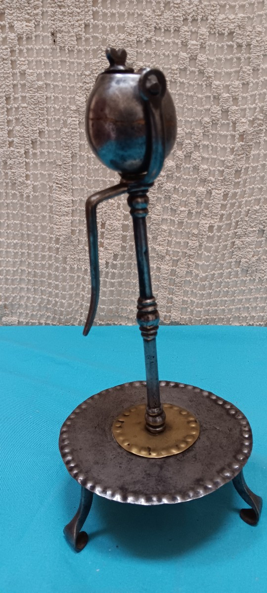 Lampe à huile à cardan fin XVIII - Début XIX siècle