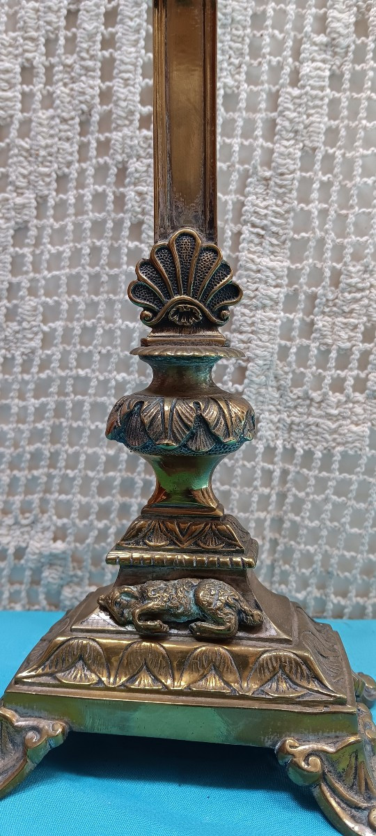 Bronze Church/altar Crucifix - 18th Century-photo-3
