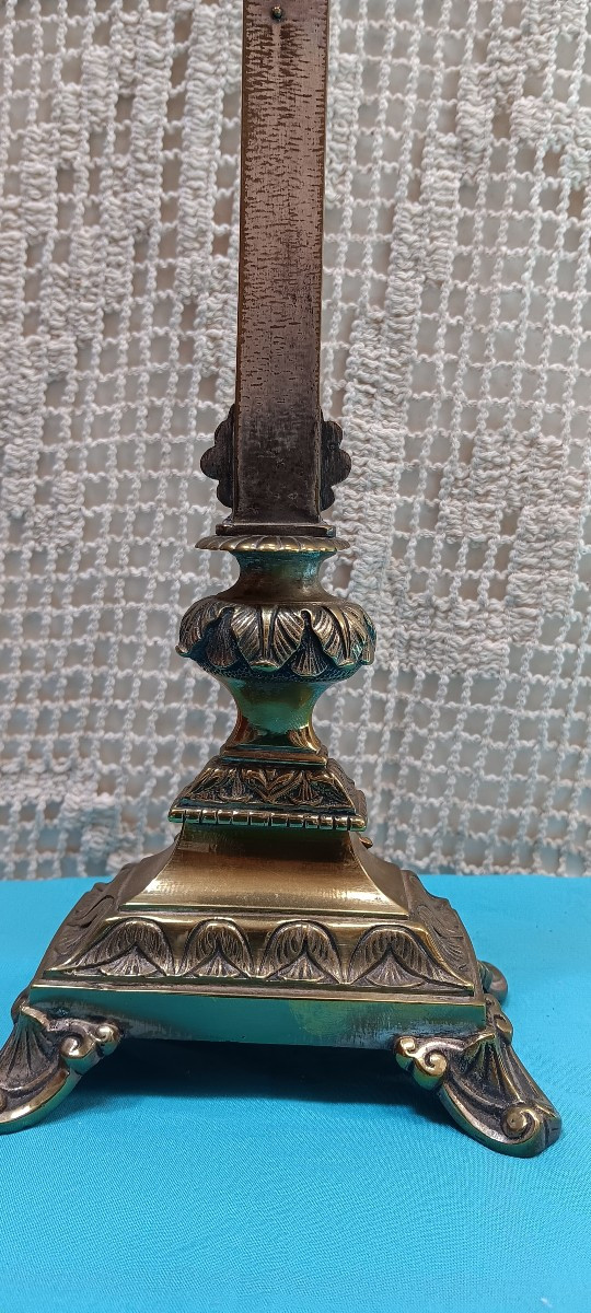 Bronze Church/altar Crucifix - 18th Century-photo-4