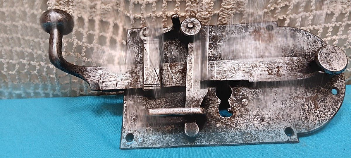 Wrought Iron Interior Door Lock - 18th Century