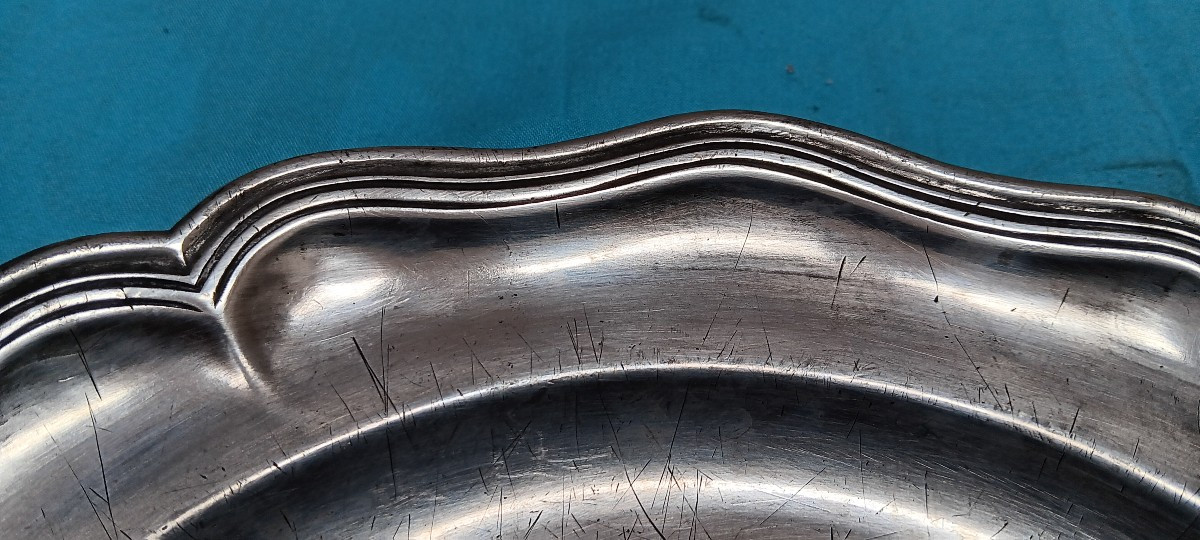 Assiette en étain Lorraine XVIII siècle-photo-3