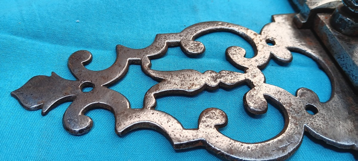 Wrought Iron Bolt 18th Or 19th Century-photo-4