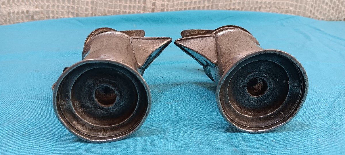 Liturgical Pewter Cruets - 18th Or 19th Century-photo-2
