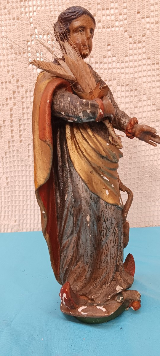 Virgin Slaying The Serpent 18th Century-photo-2