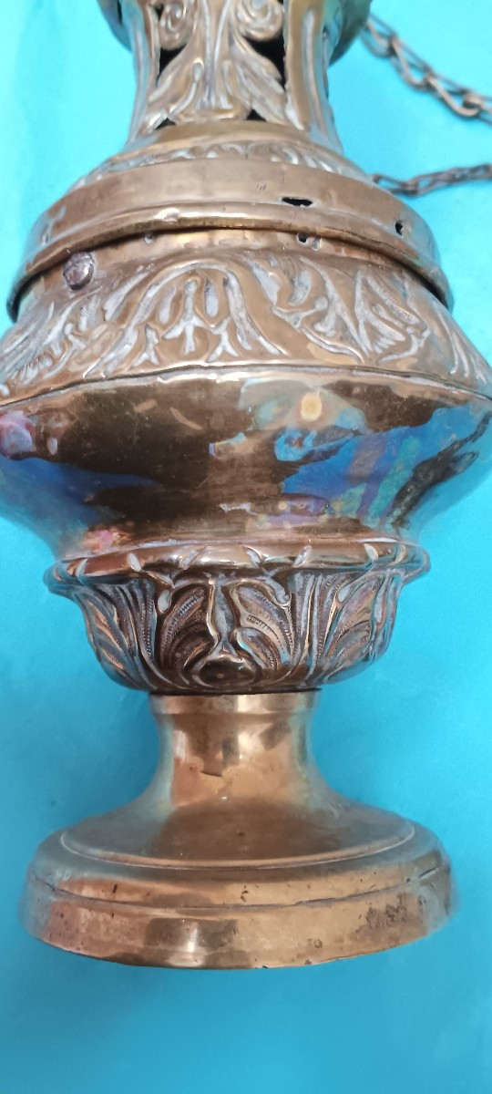 Brass Incense Burner, Late 18th - Early 19th Century-photo-2