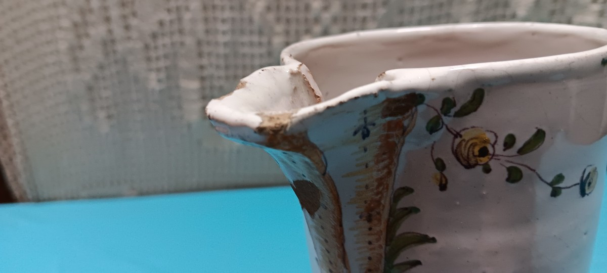 Pot à eau faience du Midi? XVIII siècle-photo-5