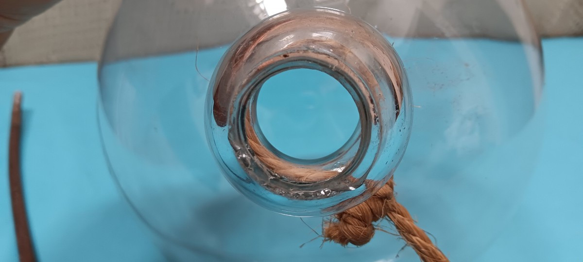 Boule de dentelière verre soufflé - XIX siècle-photo-1